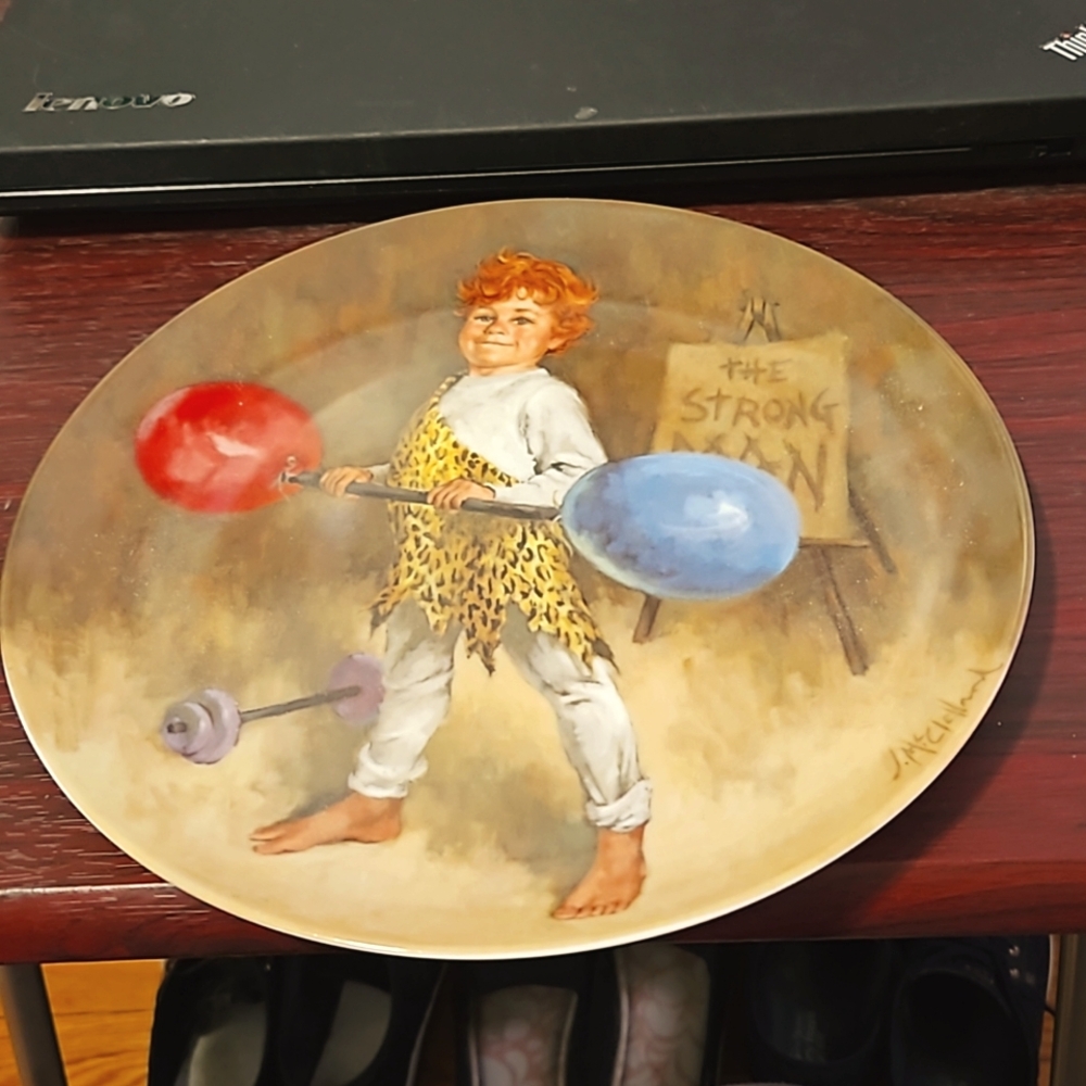 "Johnny the Strongman"      Collectors Plate